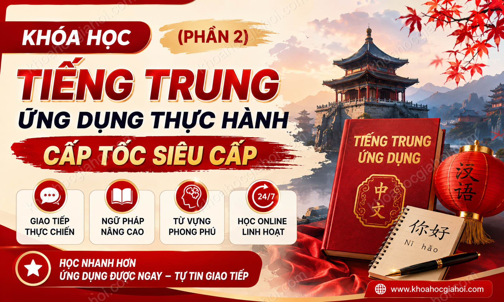 Khóa Học Tiếng Trung Ứng Dụng Thực Hành Cấp Tốc Siêu Cấp (phần 2)