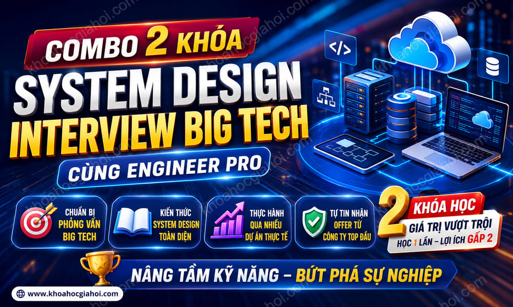 Combo 2 Khóa System Design Interview Big Tech Cùng Engineer Pro