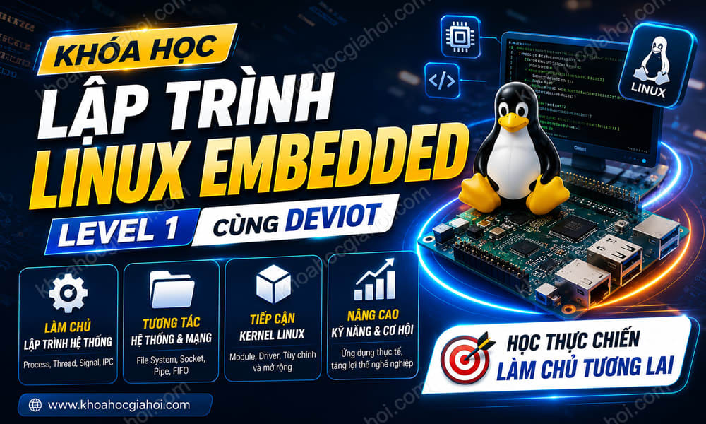Khóa Học Lập Trình Linux Embedded Level 1 Cùng Deviot