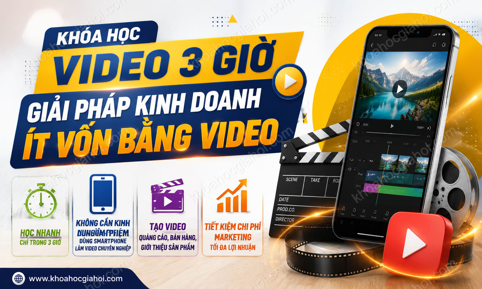 Khóa Học Video 3 Giờ - Giải Pháp Kinh Doanh Ít Vốn Bằng Video