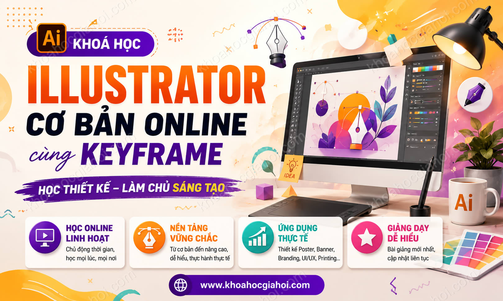 Khoá Học Illustrator Cơ Bản Online Cùng Keyframe