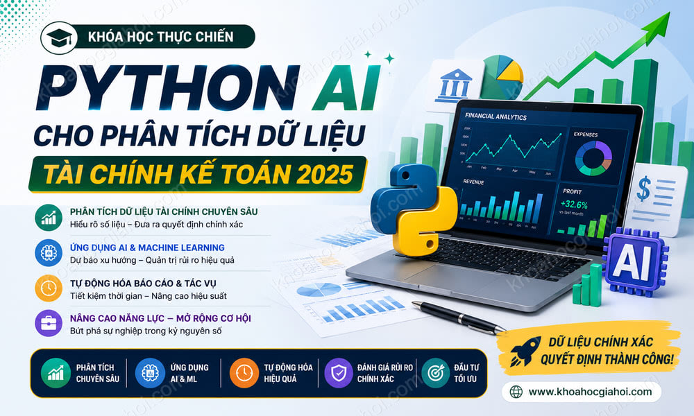 Khóa Học Python AI Cho Phân Tích Dữ Liệu Tài Chính Kế Toán 2025