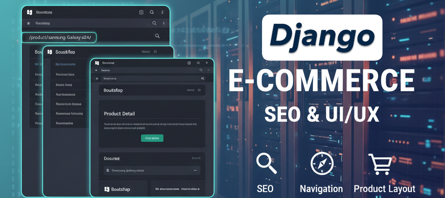 Learn to build a professional Django store with SEO-friendly slugs, a Bootstrap navbar, and a responsive product detail layout to boost search engine rankings.