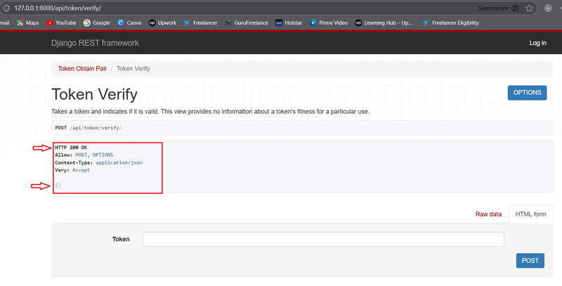 Verified access token where we got from user authications