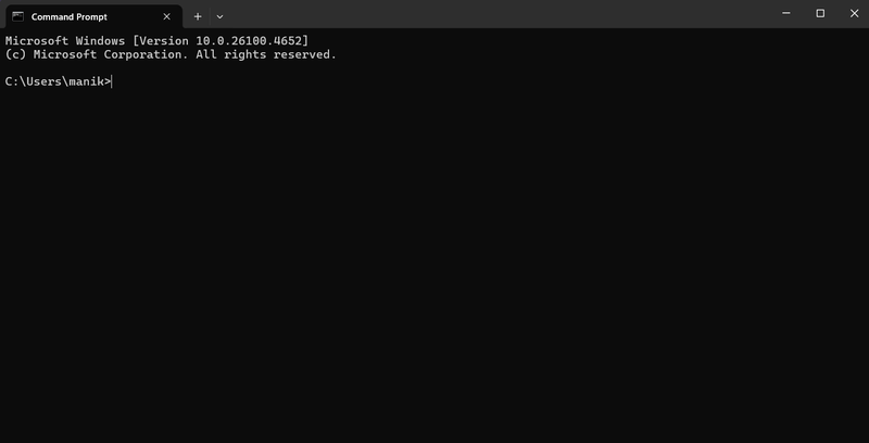 cmd window for testing API endpoint