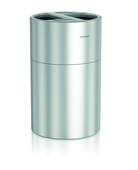 Корзина мусорная с двумя отделами Алюминий. Матовый 60+60л