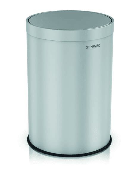 Корзина мусорная с крышкой Нерж-ая сталь. Матовый 9л