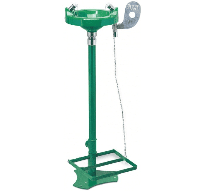 Аварийный фонтан для глаз с педалью. Полипропилен GW12 03 03 05