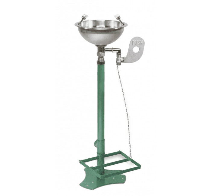 Аварийный фонтан для глаз с педалью. Нерж-ая сталь GW12 03 04 05