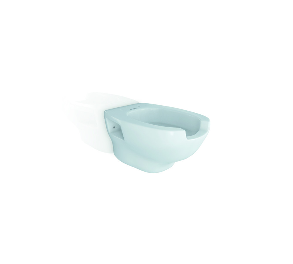 Подвесной белый фарфоровый эмалированный унитаз с гигиеническим отверстием