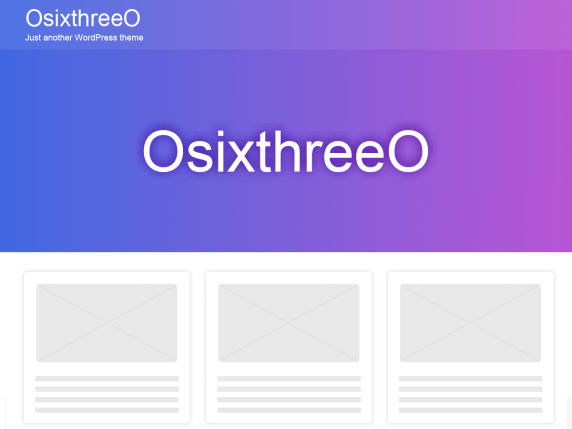 OsixthreeO Multi-Purpose WordPress Theme OsixthreeO Multi-Purpose WordPress Theme