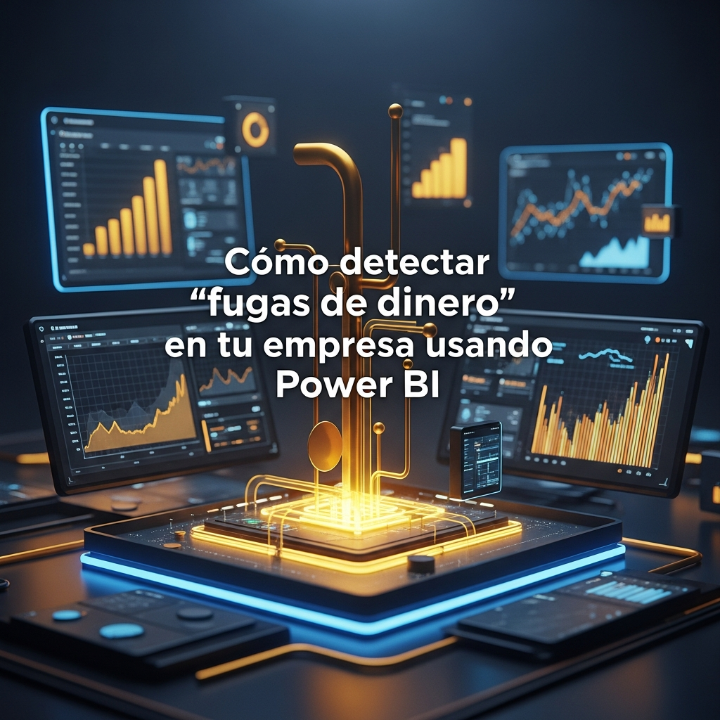 Dashboard de Power BI mostrando análisis de costos y rentabilidad empresarial.
