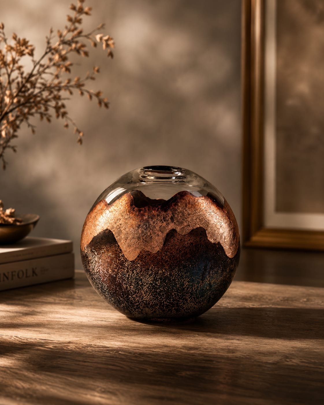 Copper Foil Globe Vase — Valdéra Collective