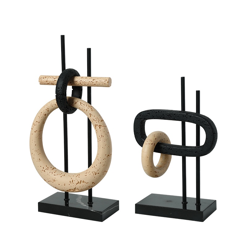 Abstract Ring Link Sculpture