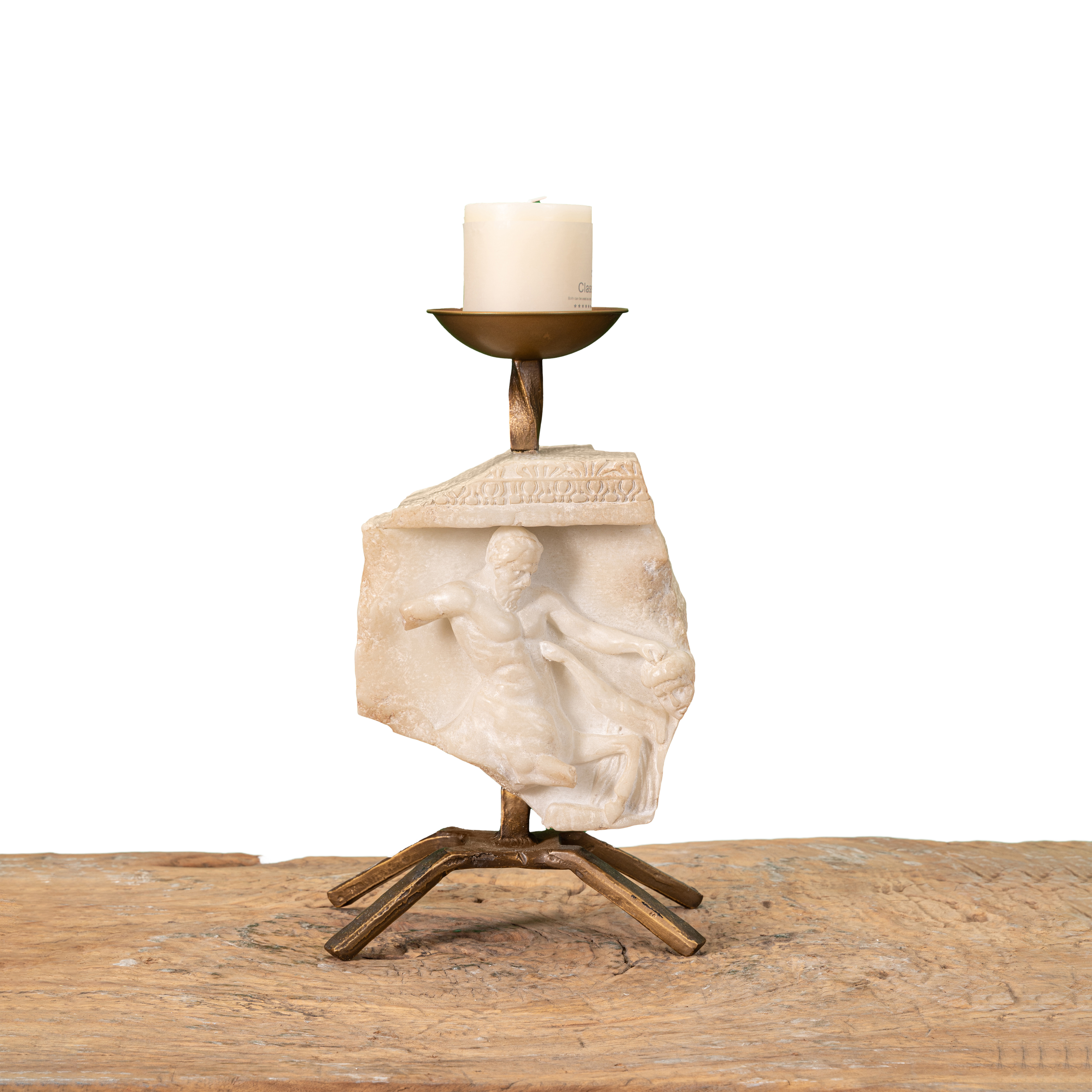 Stone Relief Candle Holder