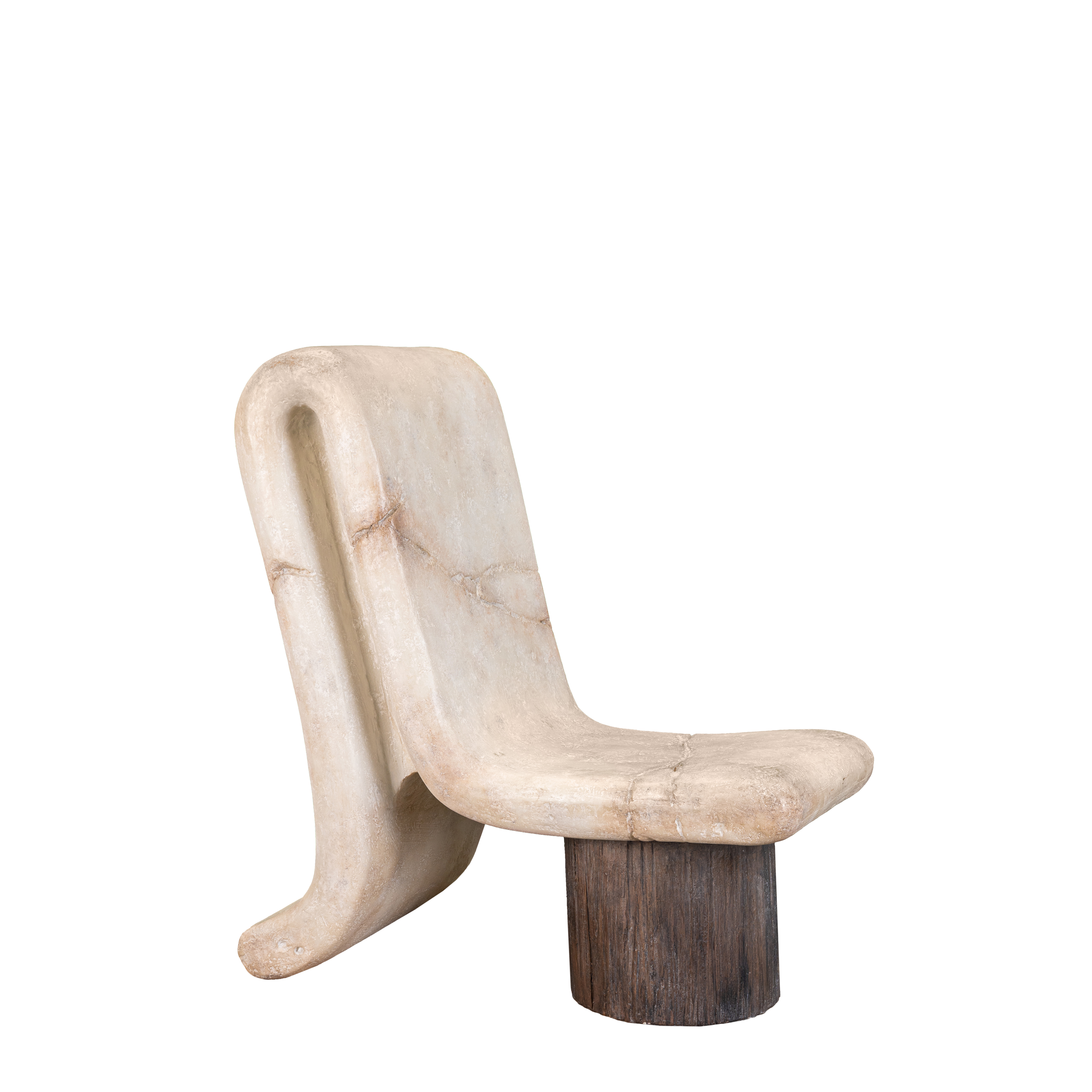 Sculptural Curved Accent Chair
