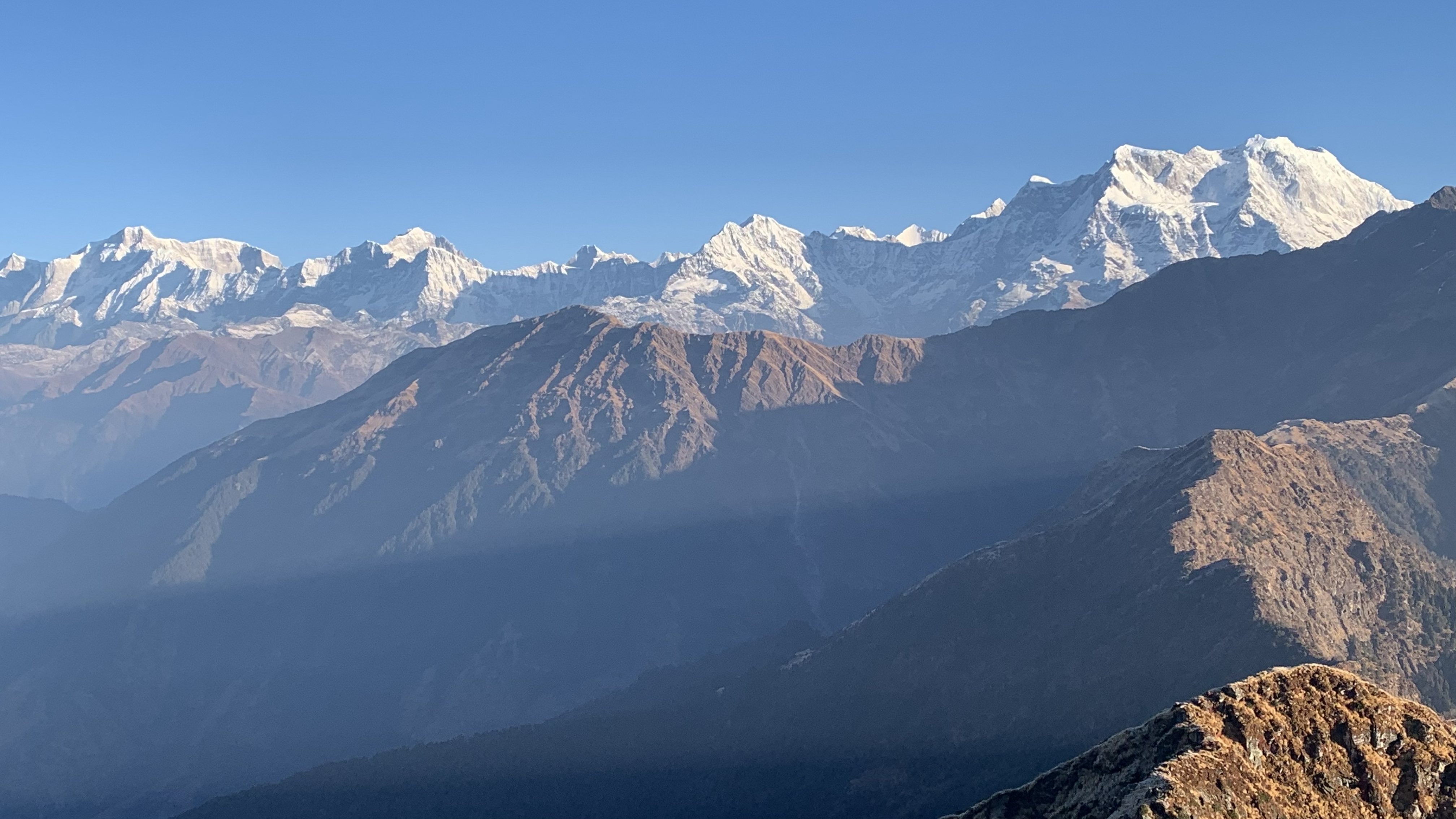 Chowkhamba and other Himalayan peaks from Chndrashila