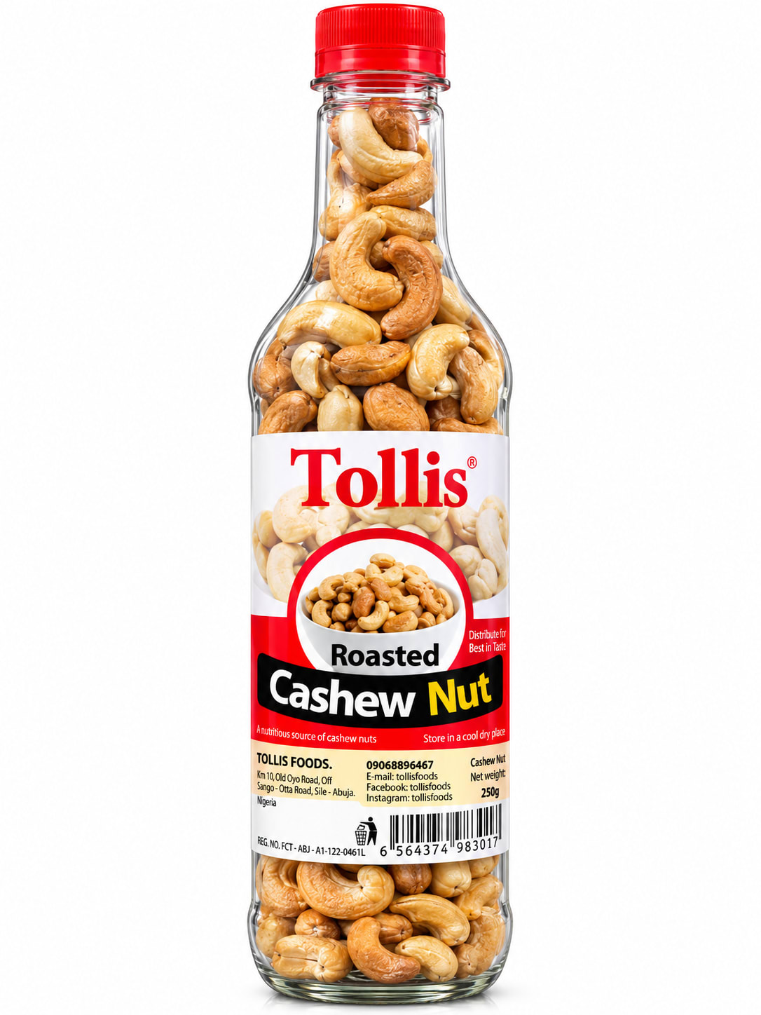 Tollis Roasted Cashew Nut Bottle - Image 2
