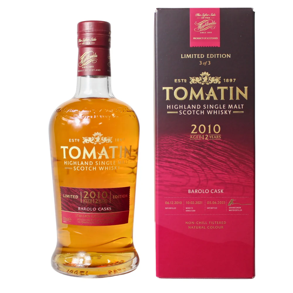Tomatin 12 Years Italian Barolo Cask 46%