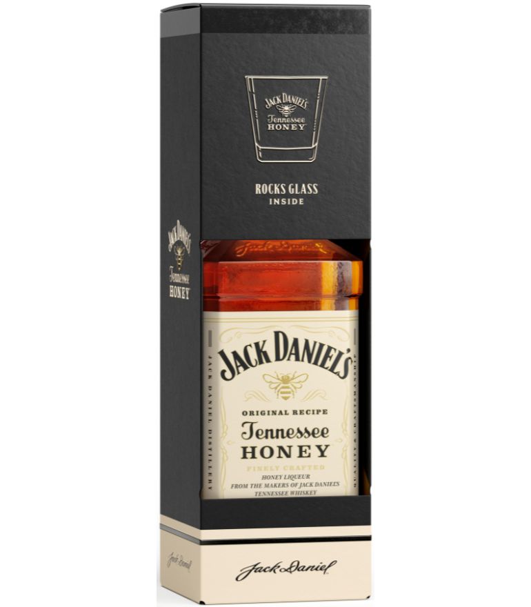 Jack Daniels Honey & 1 Rocks Glass