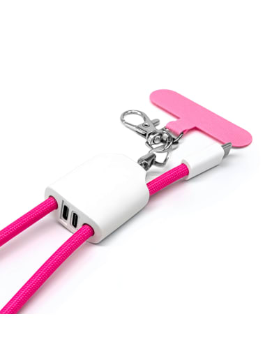 Charging Cable with Logo | 4-in-1 60W Fast Charging Nylon Braided USB Cord - Alternate View