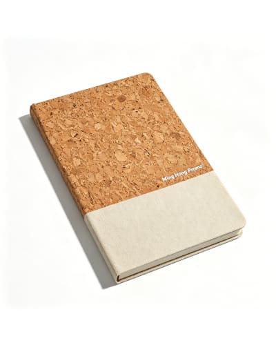 Custom Journals With Logo A5 Eco-Friendly Cork, Coffee & Tea Waste Journal - Main View