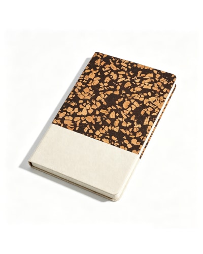 Custom Journals With Logo A5 Eco-Friendly Cork, Coffee & Tea Waste Journal - Alternate View