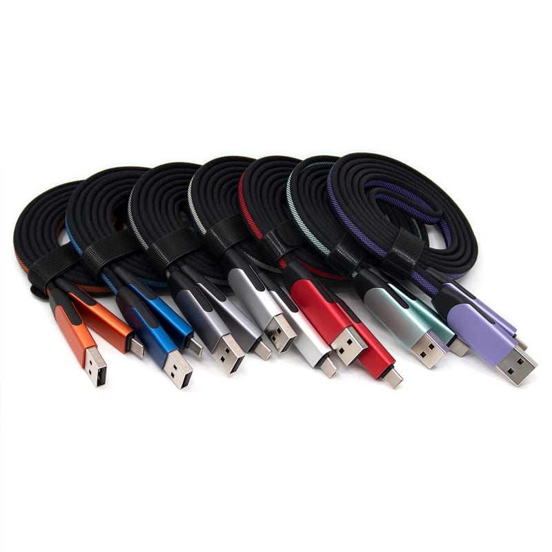 Schnellladekabel Großhandel | 3A 6-in-1 Multi-Interface Nylon-Geflecht Ladekabel - Main View