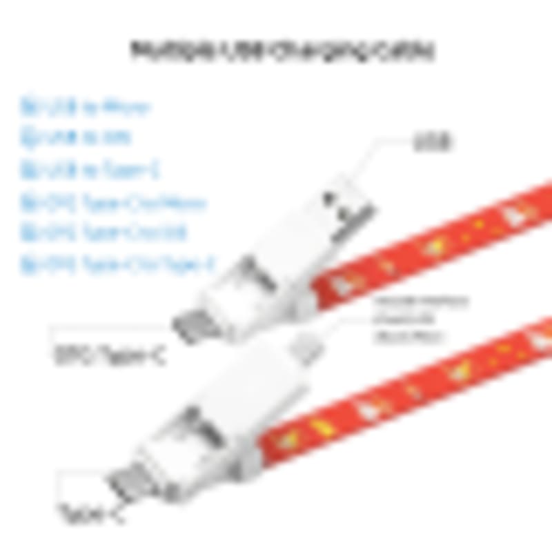 Lanyard Charging Cable Bulk | 3A Fast Charging 6-in-1 Multi Interface Custom Branded Promotional Lanyard - Gallery 4
