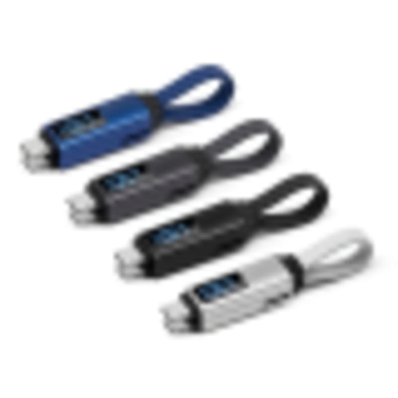 Magnetic Charging Cable Wholesale | 100W 5A 3-in-1 Keychain USB Cord with LED Display - Gallery 2