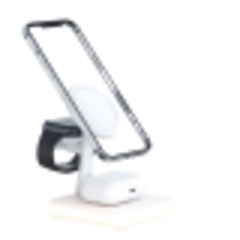 Magnetic Wireless Charger 3-in-1 Stand with Dimmable LED Night Light | 15W Max Fast Charging Station - Gallery 2