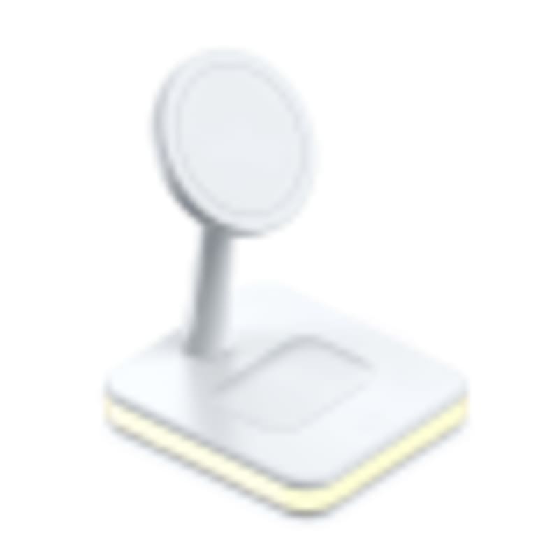 2 in 1 Wireless Charger with Dimmable LED Night Light | 15W Max Fast Charging Dock - Gallery 4