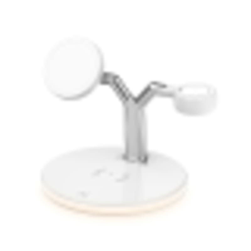 3 in 1 Wireless Charger with Dimmable LED Night Light | 15W Max Detachable Fast Charging Station - Gallery 4