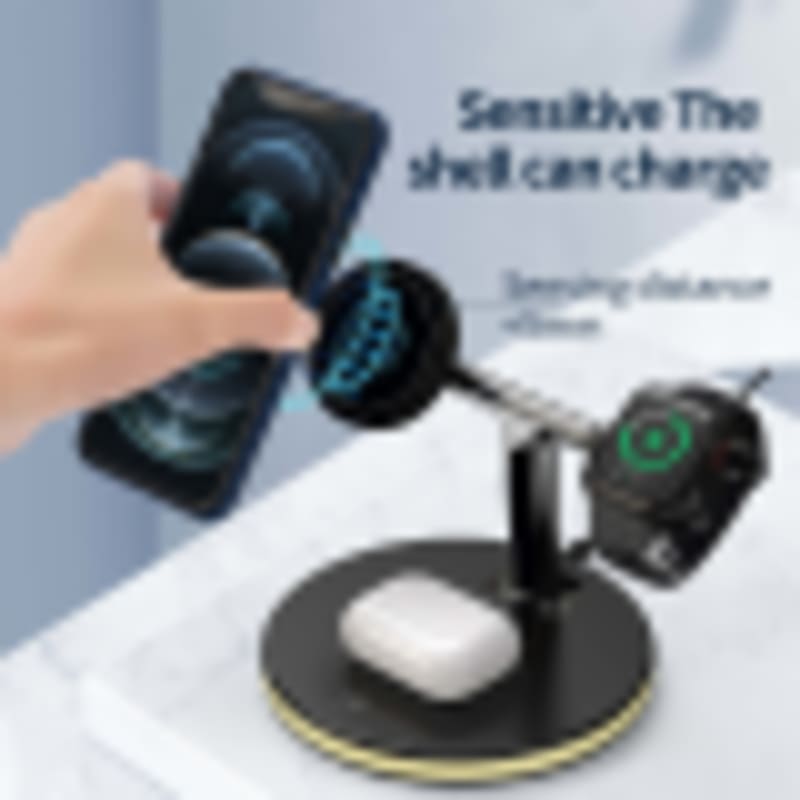 Versatile Desktop Docking Station | Wireless Charger with LED Light for Hotels & Offices - Gallery 4