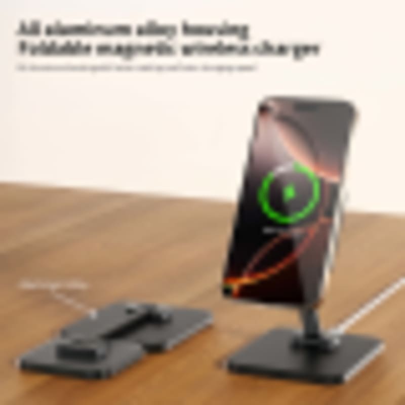 Foldable Wireless Charger with Magnetic Alignment | 15W Max Fast Charging Stand with Full Aluminum Alloy Housing - Gallery 5