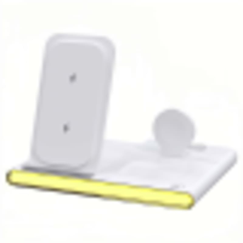 Qi Battery Charger 3-in-1 Dual Coil 15W Fast Charging Station with Dimmable LED Night Light - Gallery 4
