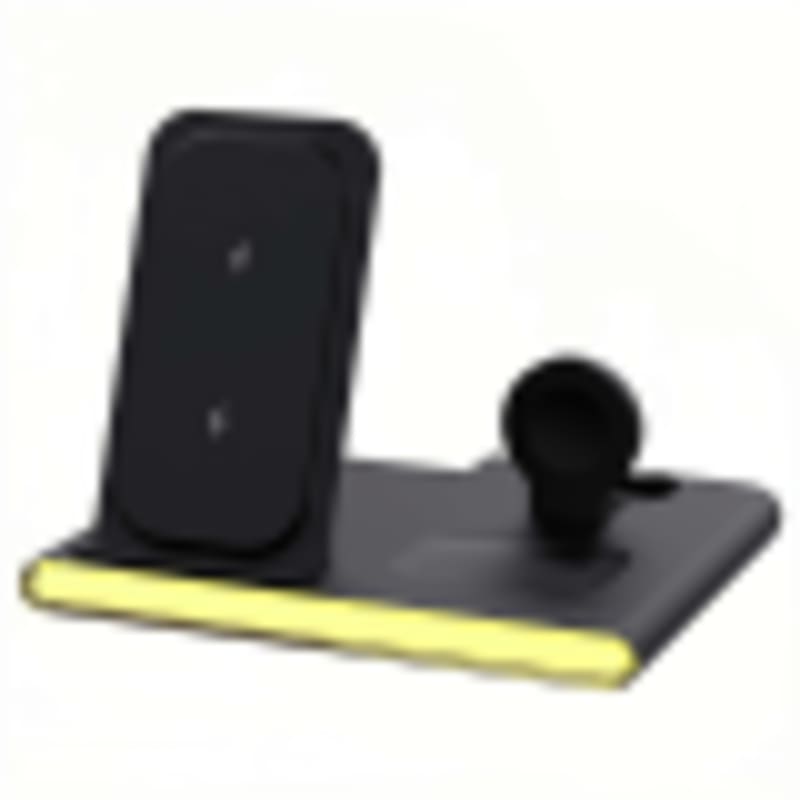 Qi Battery Charger 3-in-1 Dual Coil 15W Fast Charging Station with Dimmable LED Night Light - Gallery 5