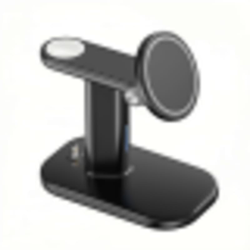 Office Wireless Charger 3-in-1 Magnetic with 2-Level LED Night Light | 15W Max Fast Charging Stand - Gallery 4