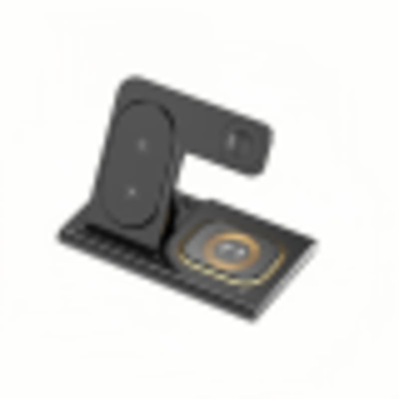 Corporate Gift Wireless Charger 3-in-1 Magnetic Foldable with 2-Level LED Night Light | 15W Max Fast Charging Station - Gallery 4