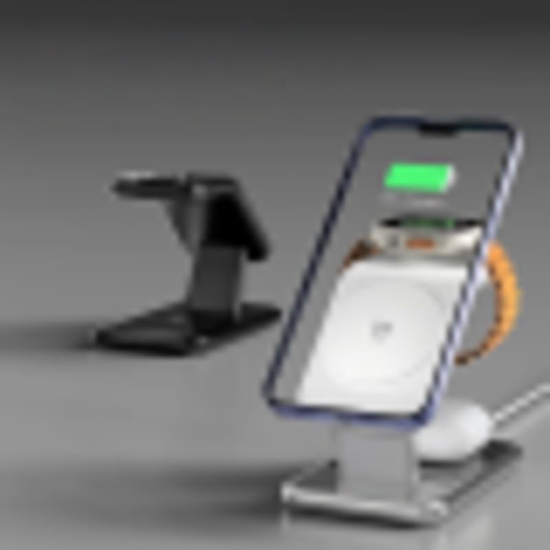 Business Gift Wireless Charger 3-in-1 Magnetic with Premium Zinc Alloy Base | 15W Max Fast Charging Station - Gallery 5