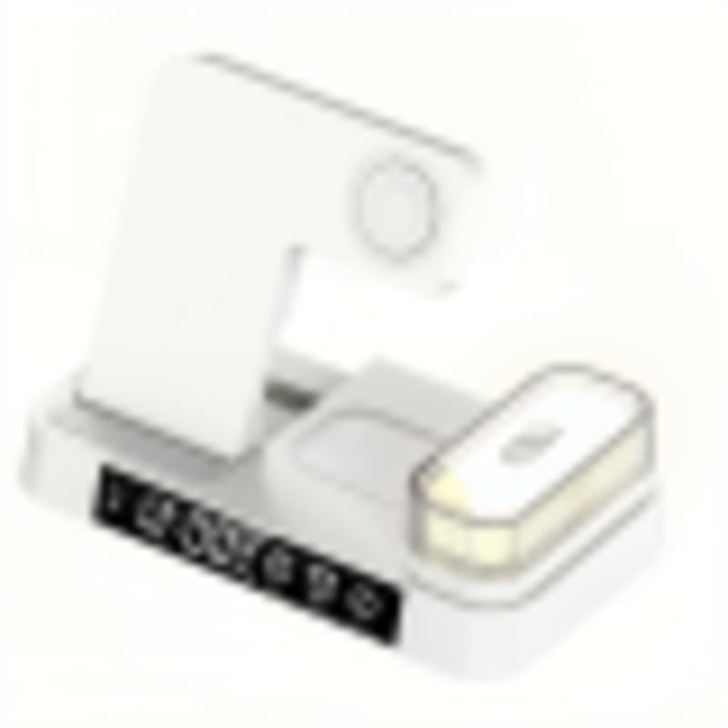 Custom Wireless Charger with Logo 4-in-1 RGB Ambient Light | 15W Max Fast Charging Station - Gallery 4