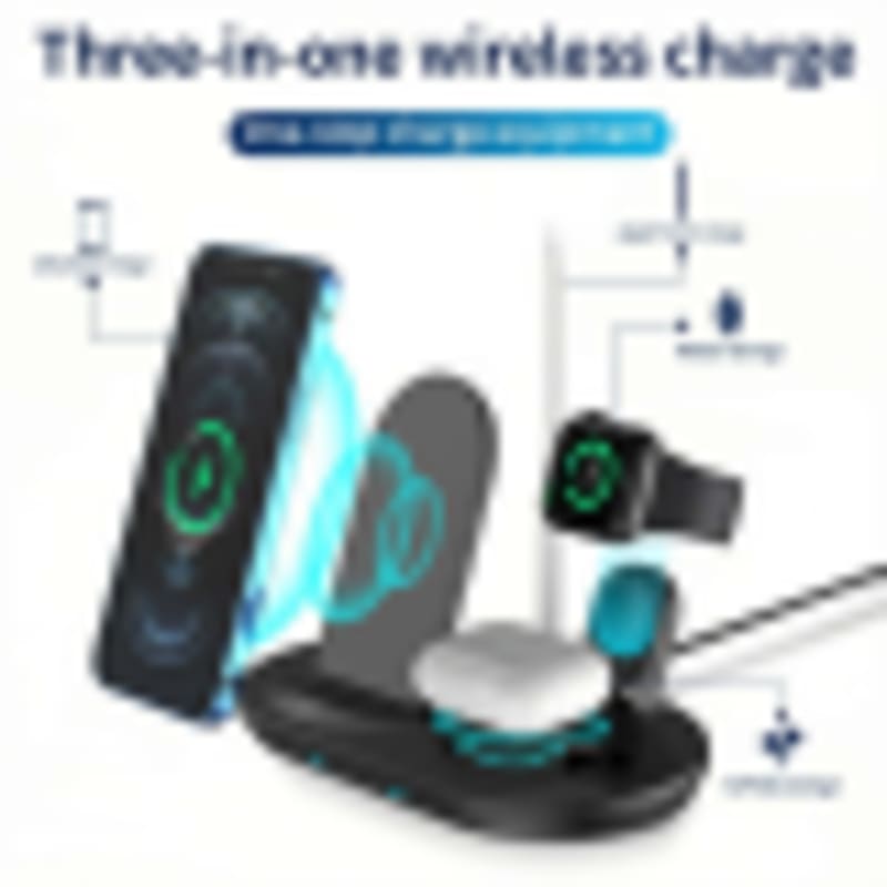 Silkscreen Printing Wireless Charger 3-in-1 Detachable Foldable | 15W Max Fast Charging Station - Gallery 5
