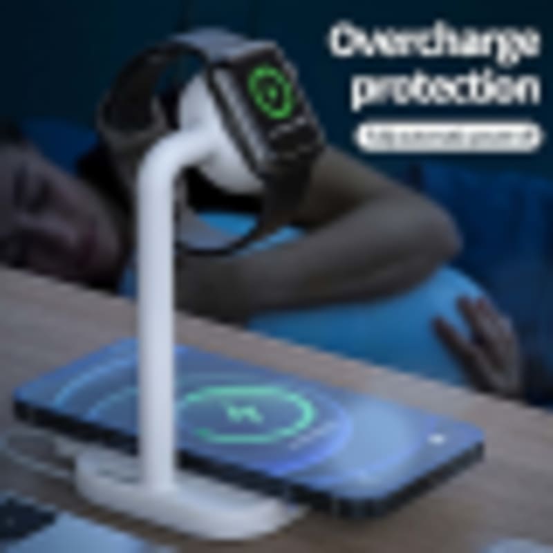 OEM Wireless Charger 2-in-1 with Detachable Watch Stand | 15W Max Fast Charging Station - Gallery 4