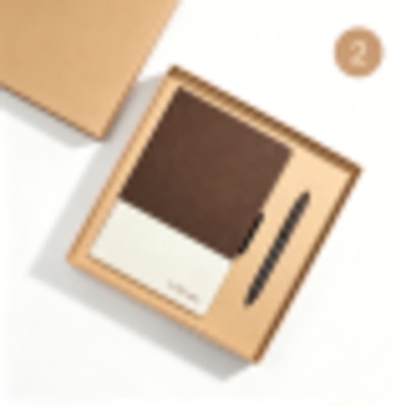 Logo Branded Gifts 2-in-1 Natural Cork & Coffee Grounds Notebook and Pen Gift Set - Gallery 2
