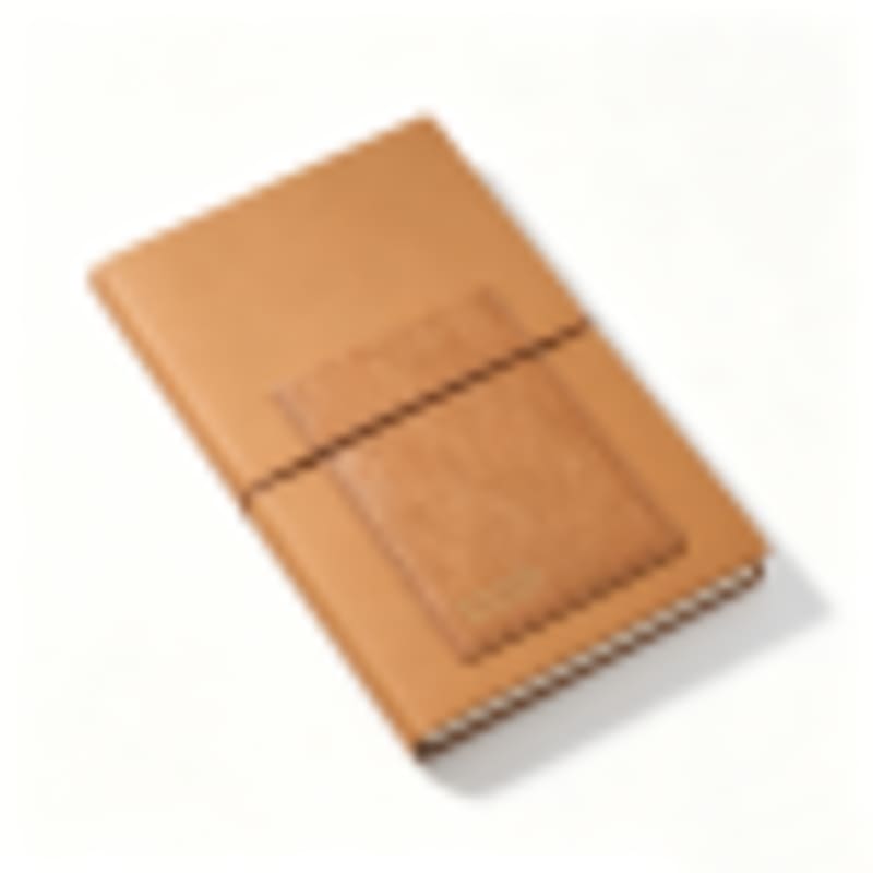 Custom Notebooks With Logo A5 Eco Leather with Pocket & Elastic Closure - Gallery 3