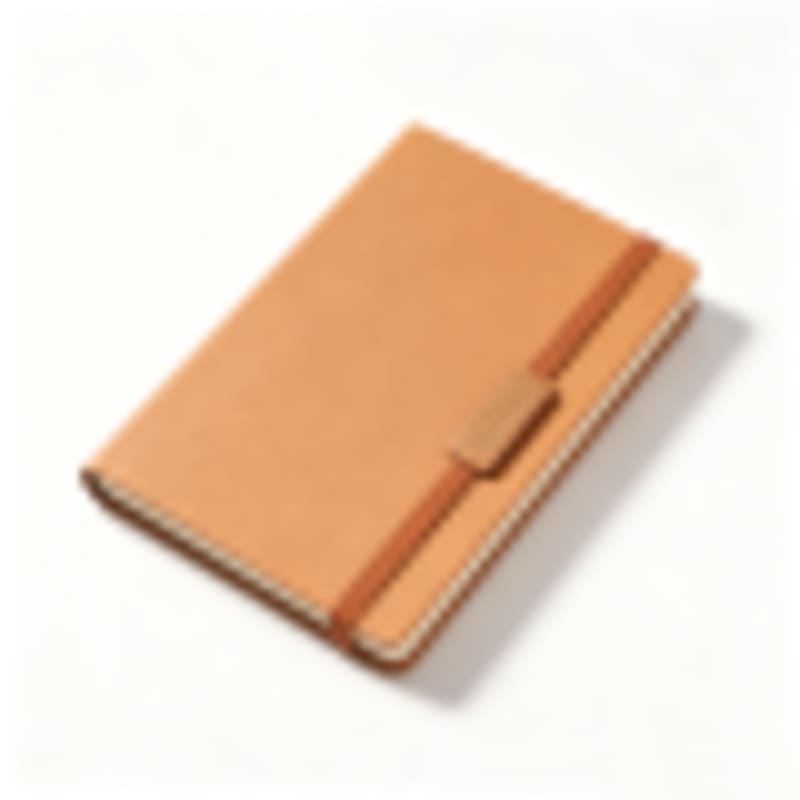 Personalized Journals Bulk A5 Eco Leather with Elastic Band & Custom Logo Plate - Gallery 1