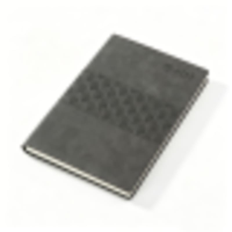 Custom Embossed Notebook A5 Eco Sheepskin Suede with Fan Pattern - Gallery 4