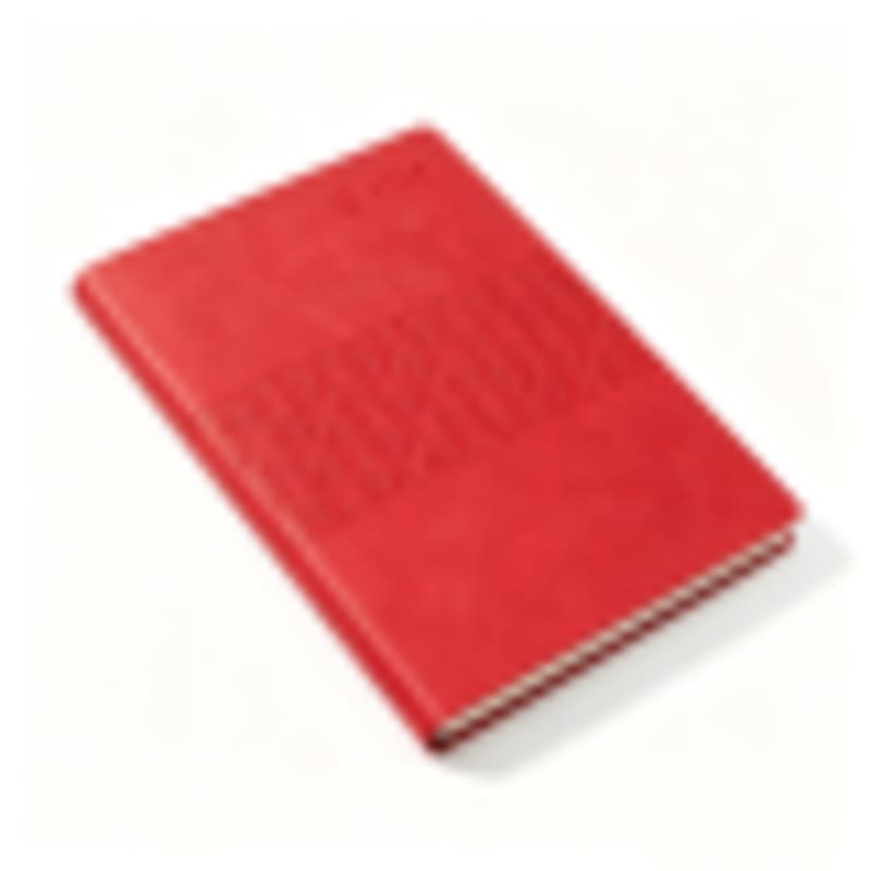 Custom Embossed Notebook A5 Eco Sheepskin Suede with Fan Pattern - Gallery 5