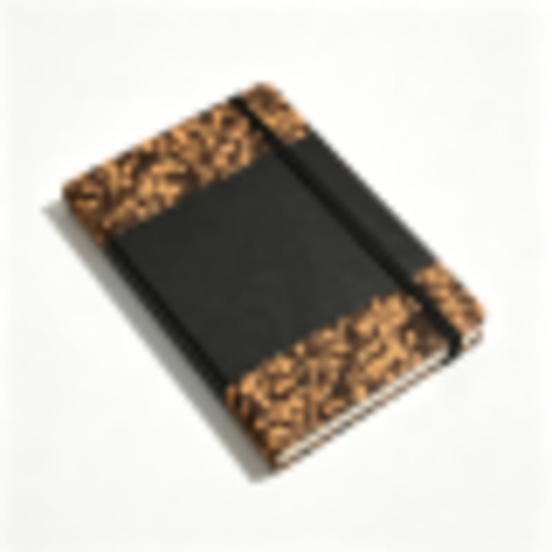 Personalised Notebook A5 Eco Cork & Coffee Waste with Elastic Band - Gallery 3