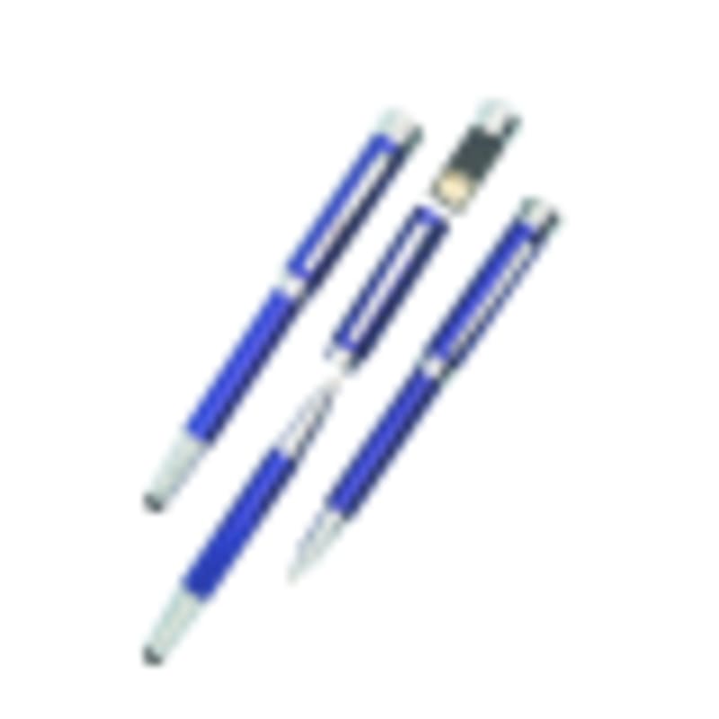 Anniversary Gift Personalized USB 3-in-1 Stylus Pen Flash Drive in Blue - Gallery 1
